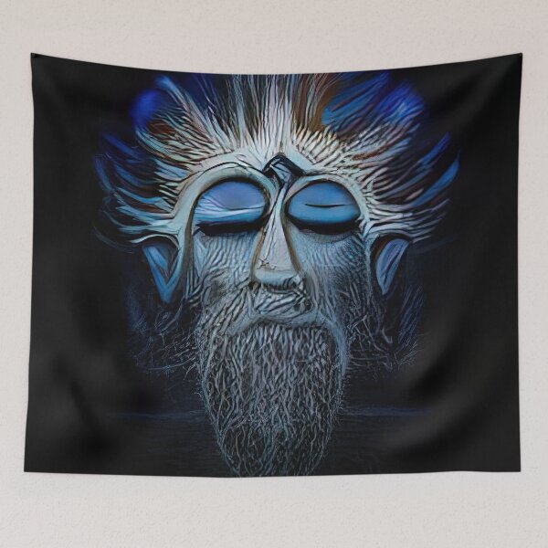Item preview, Bearded Blue Old Alien designed and sold by PlacidHinds.