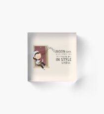 Moon River lyrics by Audrey Hepburn - Breakfast at Tiffany's Acrylic Block
