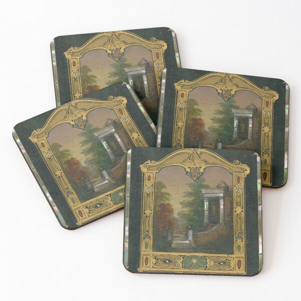 Item preview, Leaflets of Memory (1855) - Vintage Book Cover designed and sold by SALON DES ARTS.