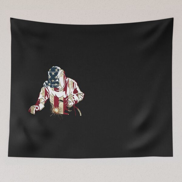 Item preview, American Welder / USA-flag-welder designed and sold by Tee Hub.