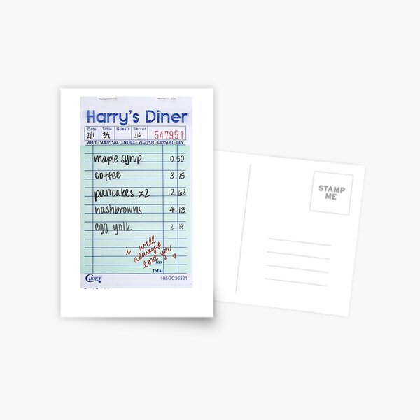 Harry's Diner - Keep Driving Postcard