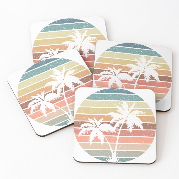 Item preview, Summer Plam Tree Sunset Retro Vintage Art Design Happy Apparel Essential Inspiration Joy Mood Funny designed and sold by DesignByHeartUK.