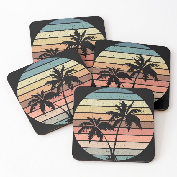 Item preview, Summer Plam Tree Sunset Retro Vintage Art Design Happy Apparel Essential Inspiration Joy Mood Funny designed and sold by DesignByHeartUK.