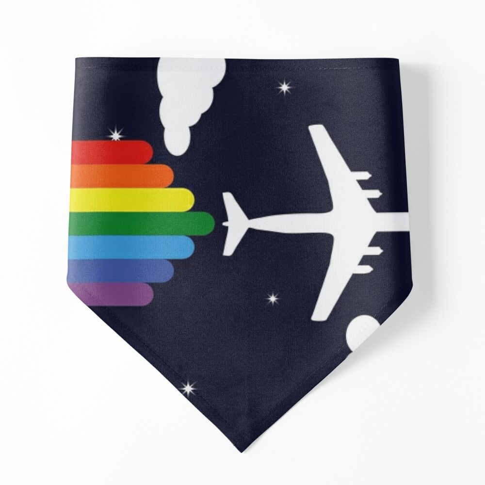 Plane Air Rainbow - Throw Pillow