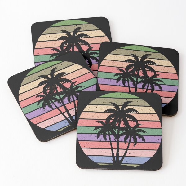 Item preview, Summer Plam Tree Sunset Retro Vintage Art Design Happy Apparel Essential Inspiration Joy Mood Funny designed and sold by DesignByHeartUK.