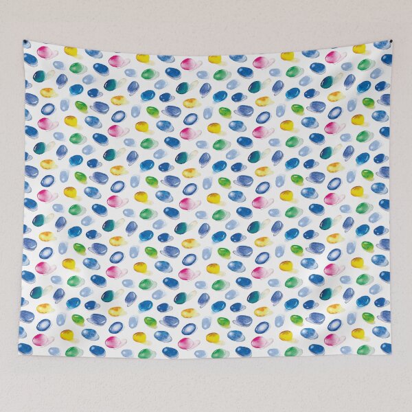 Item preview, Colorful Watercolor Sea Glass Pattern designed and sold by AlicjaCurioseur.
