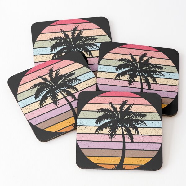 Item preview, Summer Plam Tree Sunset Retro Vintage Art Design Happy Apparel Essential Inspiration Joy Mood Funny designed and sold by DesignByHeartUK.