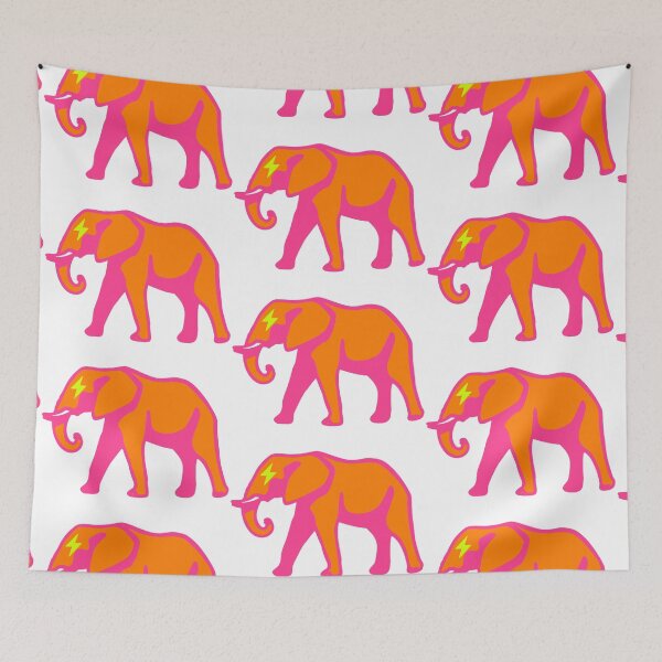 Item preview, lightning eye elephant - pink/orange designed and sold by Julia Santos.