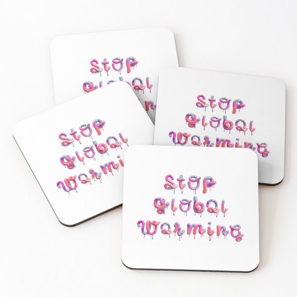 Aperçu de l'œuvre Stop Global Warming Melting Effect Design créée et vendue par Purr Prints.