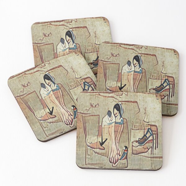 Artikelvorschau, Egyptian painting of wife putting cold feet on husband entworfen und verkauft von glitchman2.