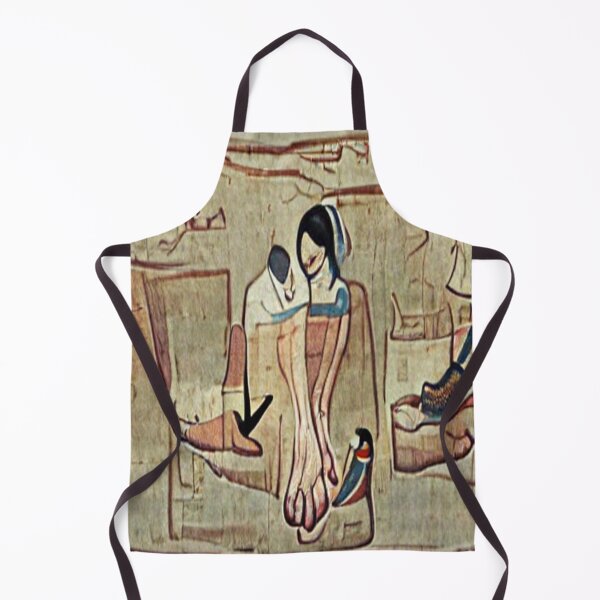 Item preview, Egyptian painting of wife putting cold feet on husband designed and sold by glitchman2.