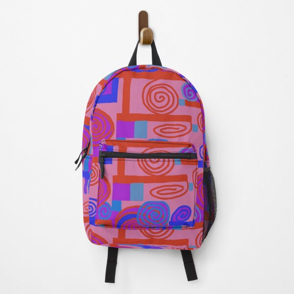 Item preview, Dazzling Psychedelic Abstract Pattern, Lines and Spirals, Pink and Red designed and sold by PeckoBird.