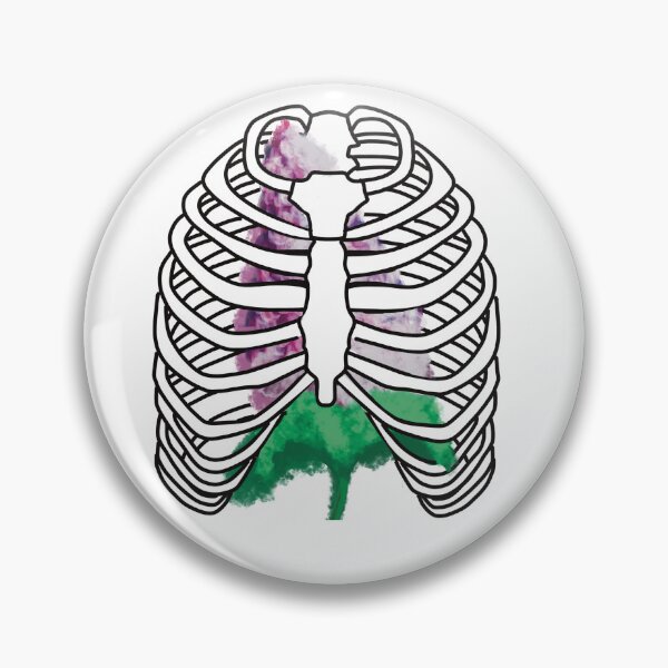 Item preview, Ribs with lilac inside . Skeleton. Medical illustration  designed and sold by Drevych-shop.