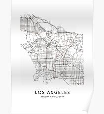 Los Angeles Karte Poster