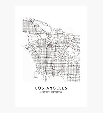 Los Angeles Map Photographic Print