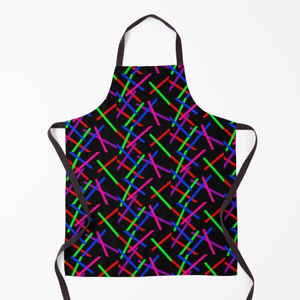 Item preview, 1980s Rainbow Neon Glowing Laser Beams, Large Size Repeating Pattern designed and sold by Nicolette Olivier.