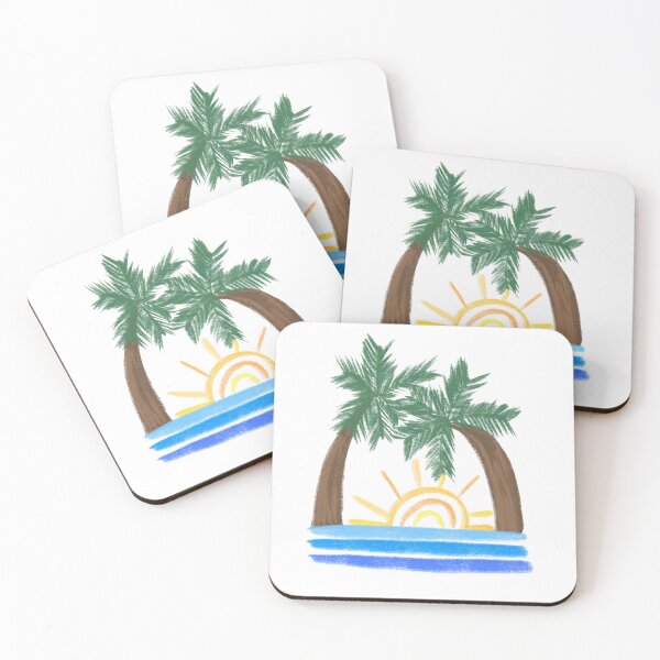 Aperçu de l'œuvre Palm tree beach  créée et vendue par lolazelle.