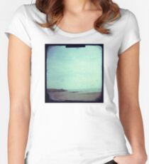 Deserted beach Women's Fitted Scoop T-Shirt