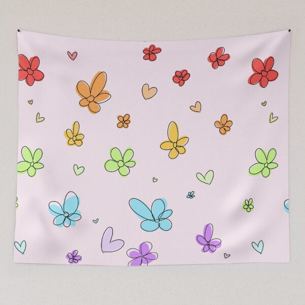 Item preview, Heartstopper flowers and hearts mix (rainbow) designed and sold by Sophprano.