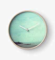 Deserted beach Clock