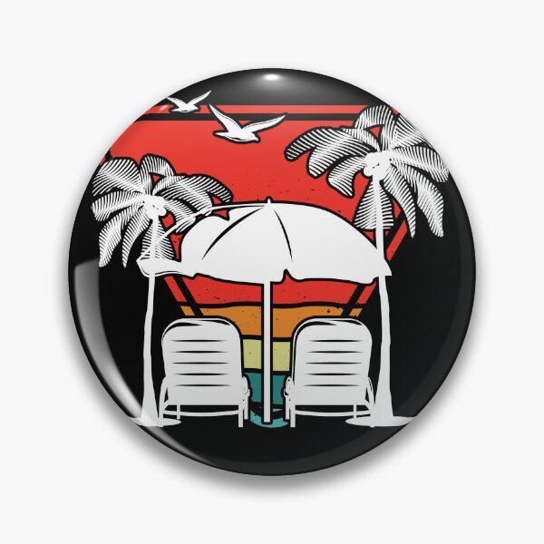 Item preview, Summer Plam Beach Colada Tree Sunset Retro Vintage Art Design Happy Apparel Essential Inspiration Joy Mood Funny designed and sold by DesignByHeartUK.