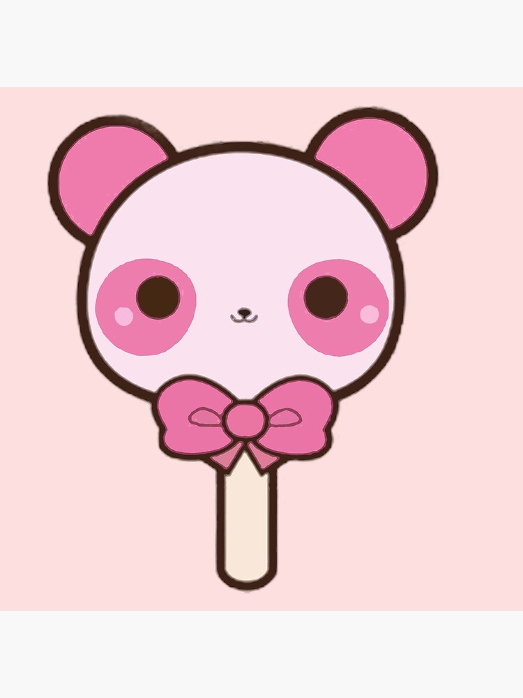Lovely Kawai Panda Bear. Digital Design Of A Lovely Cute Kawaii Panda Bear  Over A Pastel Pink Background. Stock Photo, Picture and Royalty Free Image.  Image 87818775.