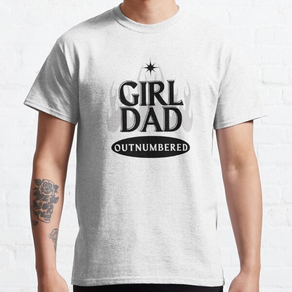 Girl Dad Shirt Dad Of Girls Outnumbered Father's Day Funny Mens - iTeeUS