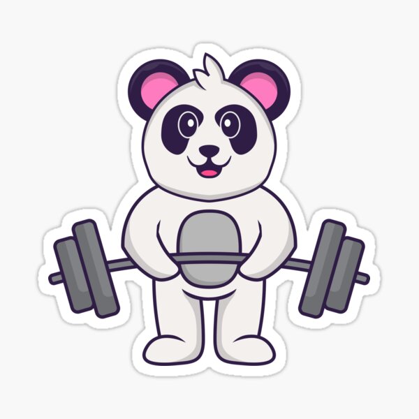 Cute Panda Lifting Weights Gym Panda Lover Gift Funny Gym Workout Panda  Lover Gift for Boys Girls Men Women Throw Pillow, 18x18, Multicolor