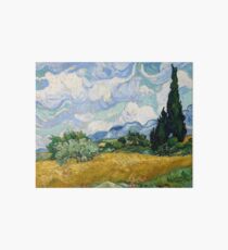 Wheat Field with Cypresses - Vincent van Gogh Art Board