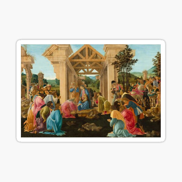 Item preview, The Adoration of the Magi | Sandro Botticelli | 1482 Renaissance Christian Gospel Art designed and sold by CJET.