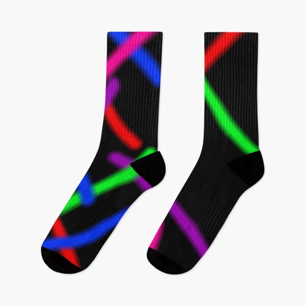 Item preview, 1980s Rainbow Neon Glowing Laser Beams, Single Image Version designed and sold by Nicolette Olivier.