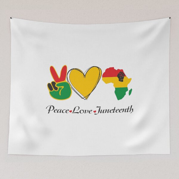 Item preview, Peace Love Juneteenth, Freedom Day America African designed and sold by Shirtflyer.