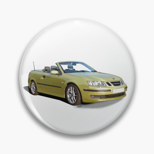 Item preview, saab 9-3 convertible lime yellow green designed and sold by Theoldgirl900.