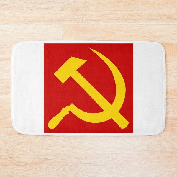 Item preview, Hammer and sickle on red background. designed and sold by guijomatos.