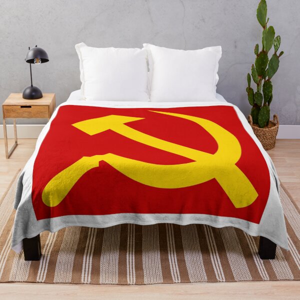 Artikelvorschau, Hammer and sickle on red background. entworfen und verkauft von guijomatos.