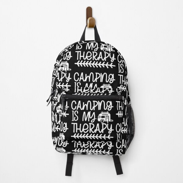 Item preview, Camping is my Therapy I love Camping Hiking Camping Tree Mountains Tent Art Design Happy Apparel Essential Inspiration Joy Mood Funny designed and sold by DesignByHeartUK.