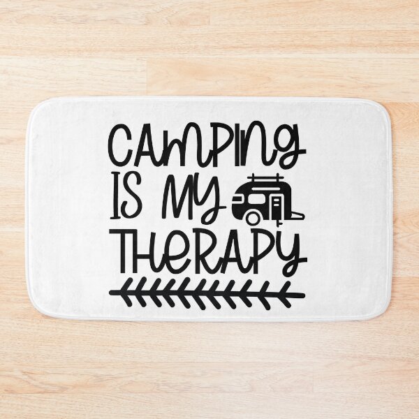 Item preview, Camping is my Therapy I love Camping Hiking Camping Tree Mountains Tent Art Design Happy Apparel Essential Inspiration Joy Mood Funny designed and sold by DesignByHeartUK.