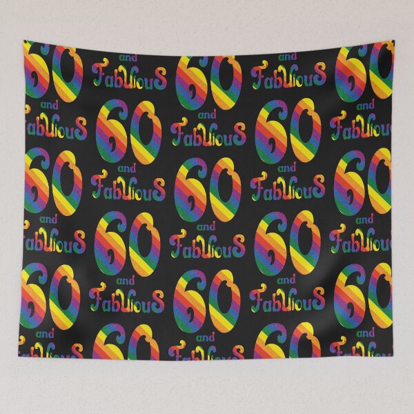 Item preview, 60 Proud and Fabulous - Pride Month 2022 - Proud and Pride, Birthday Gift for a Gay, Lesbian, Bisexual, Transgender, Asexual or Pansexual Person designed and sold by zicutza.