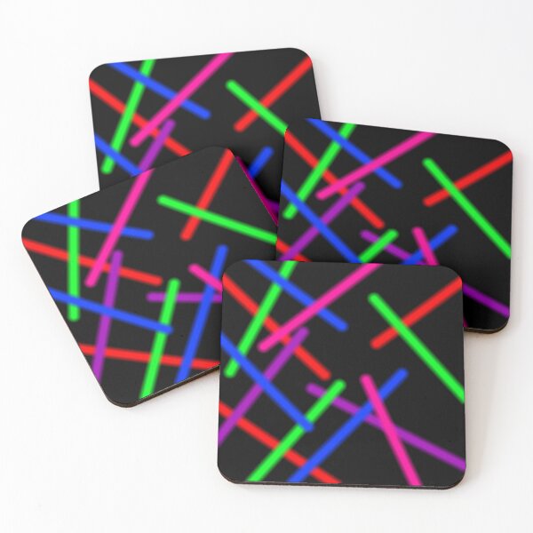 Item preview, 1980s Rainbow Neon Glowing Laser Beams, Single Image Version designed and sold by Nicolette Olivier.