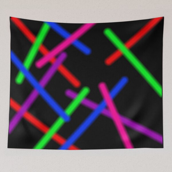 Item preview, 1980s Rainbow Neon Glowing Laser Beams, Single Image Version designed and sold by Nicolette Olivier.