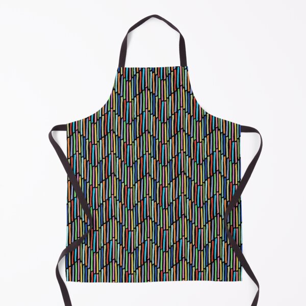 Item preview, Colorful vertical lines in chevron pattern on black background. Pattern design. Illusionist pattern designed and sold by Becky Hunter.