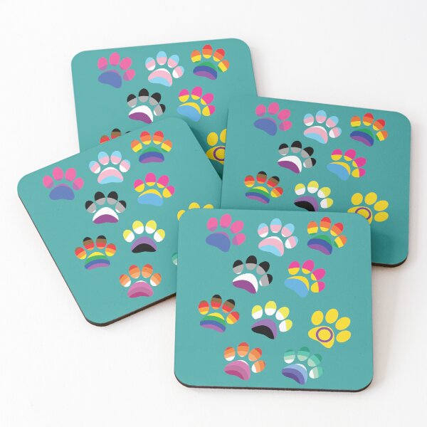 Item preview, LGBTQ Pride Flag Rainbow Animal Lover Paw Prints designed and sold by NobizArtwerkz.