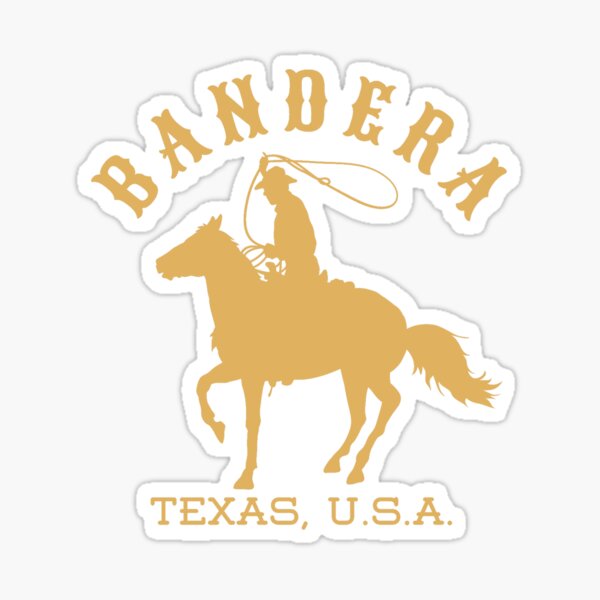 Artikel-Vorschau von Bandera Texas U.S.A. im Vintage-Stil – Gold – Cowboy / Western / Wilder Westen, designt und verkauft von TimelessLocales.
