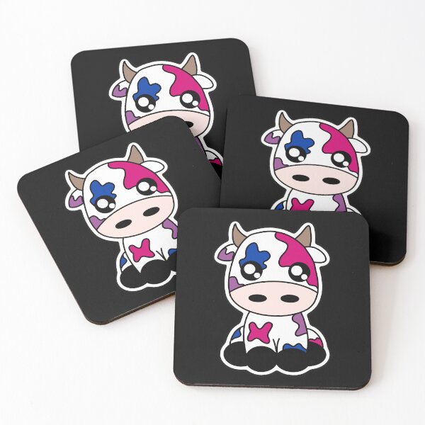 Artikelvorschau, Bisexual flag inspired cute cartoon cow entworfen und verkauft von Crafts By Molly May.