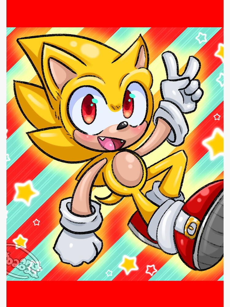 Super Sonic from the Sonic The Hedgehog 2 Movie Digital Print Postcard for  Sale by AniMagnusYT