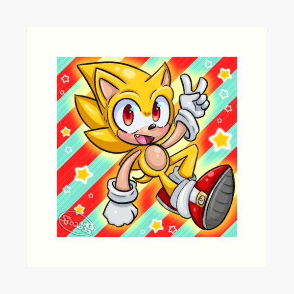 Super Sonic with sword, an art print by Jamo - INPRNT
