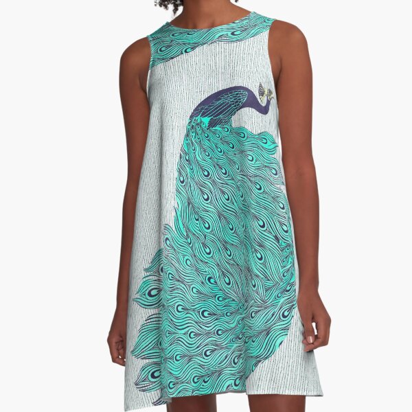 A very, very peacock A-Line Dress
