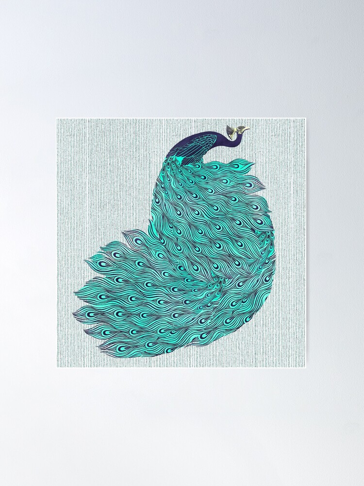 Alternate view of A very, very peacock Poster