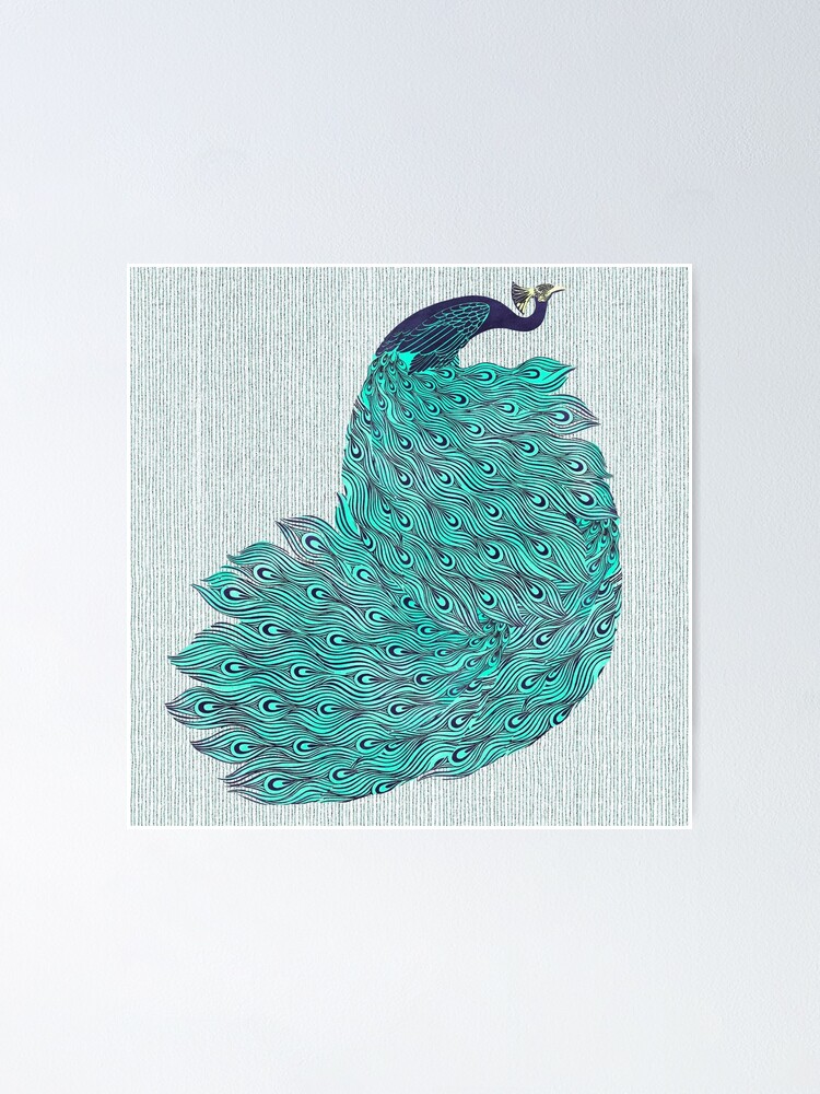 Alternate view of A very, very peacock Poster