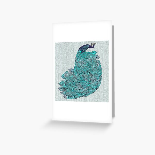 A very, very peacock Greeting Card